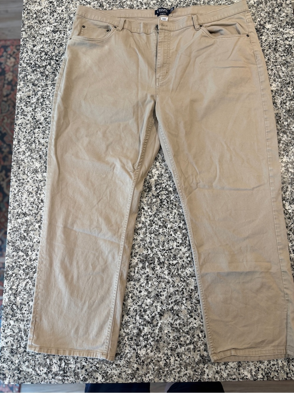 Chaps 5 Pocket Chino Men's Straight-Leg Tan Pants